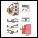 فروش ۲۰ طرح آماده سایت پلان اتوکد مجتمع‌های خدماتی و بین‌راهی (مطابق با ضوابط ۱۴۰۴)