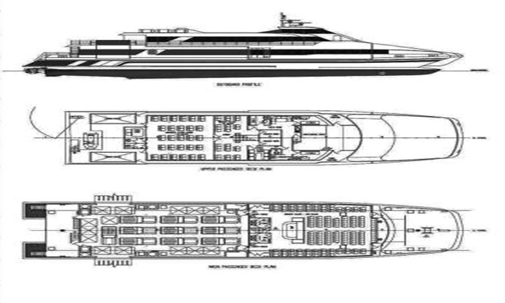 نقشه طراحی بدنه شناور آلومینیومی کاتاماران