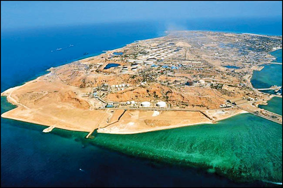 نمای هوایی جزیره بوموسی در خلیج فارس